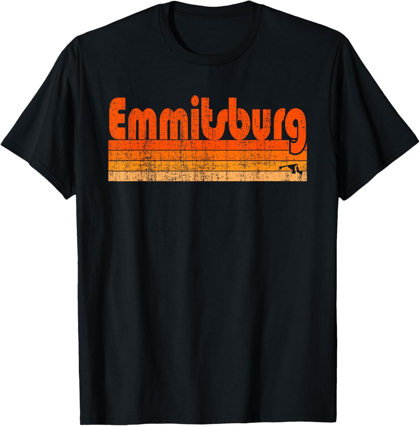 Emmitsburg, Maryland Retro 80s Style T-Shirt - T-Shirt | Black
