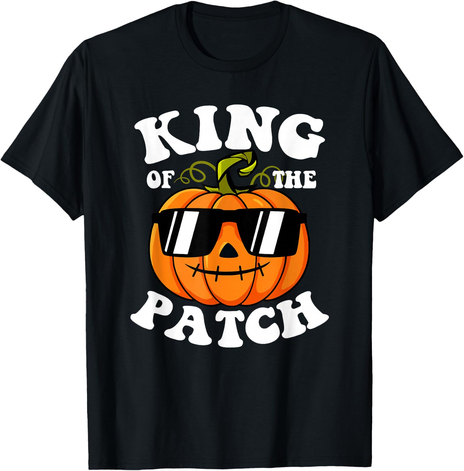 Pumpkin King Of The Patch Shirt Funny Halloween Family T-Shirt - T-Shirt | Black