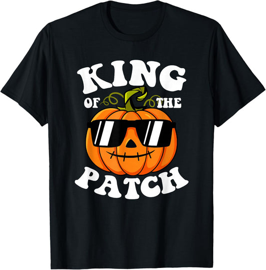 Pumpkin King Of The Patch Shirt Funny Halloween Family T-Shirt - T-Shirt | Black