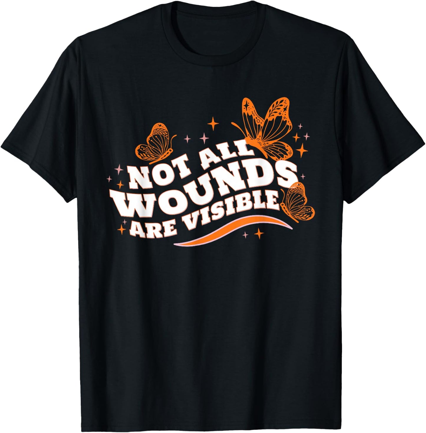 Multiple Sclerosis MS Awareness Not All Wounds Are Visible T-Shirt - T-Shirt | Black