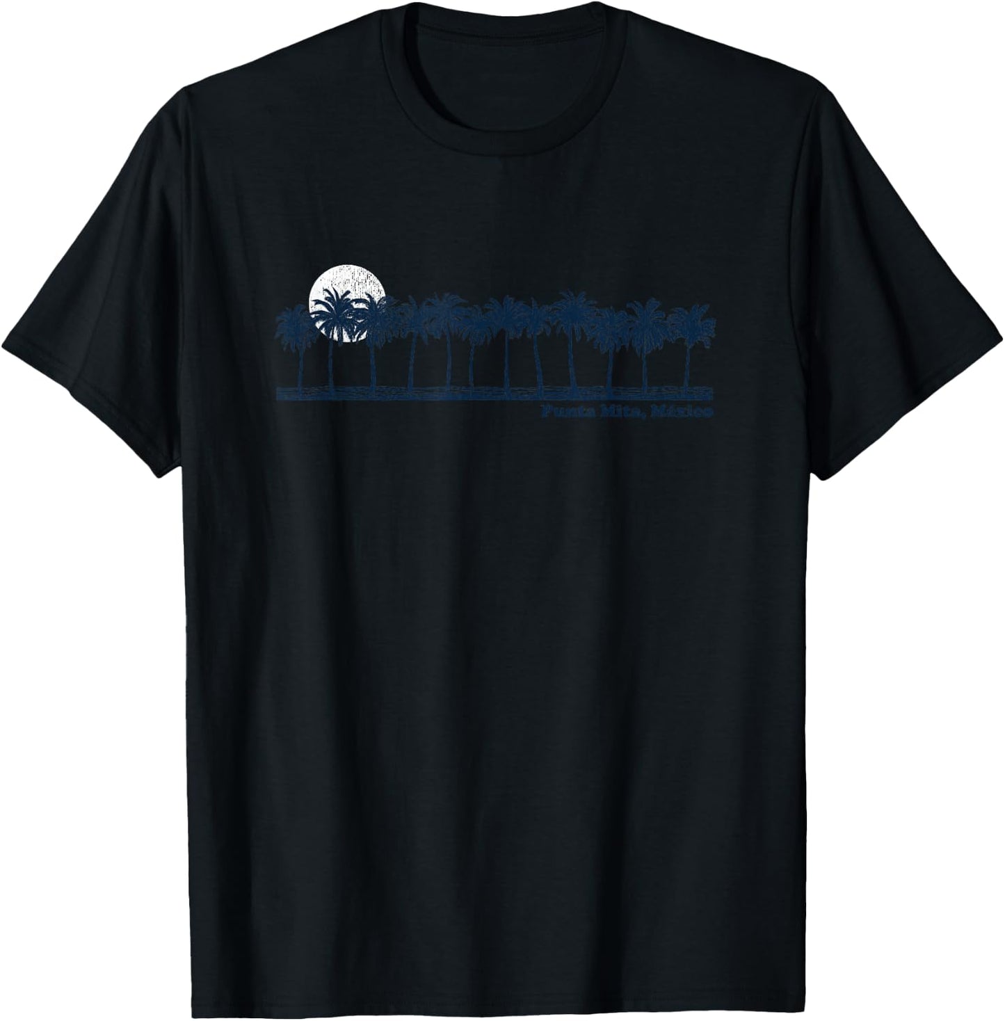 Punta Mita Vintage 70s Retro Throwback Design T-Shirt - T-Shirt | Black