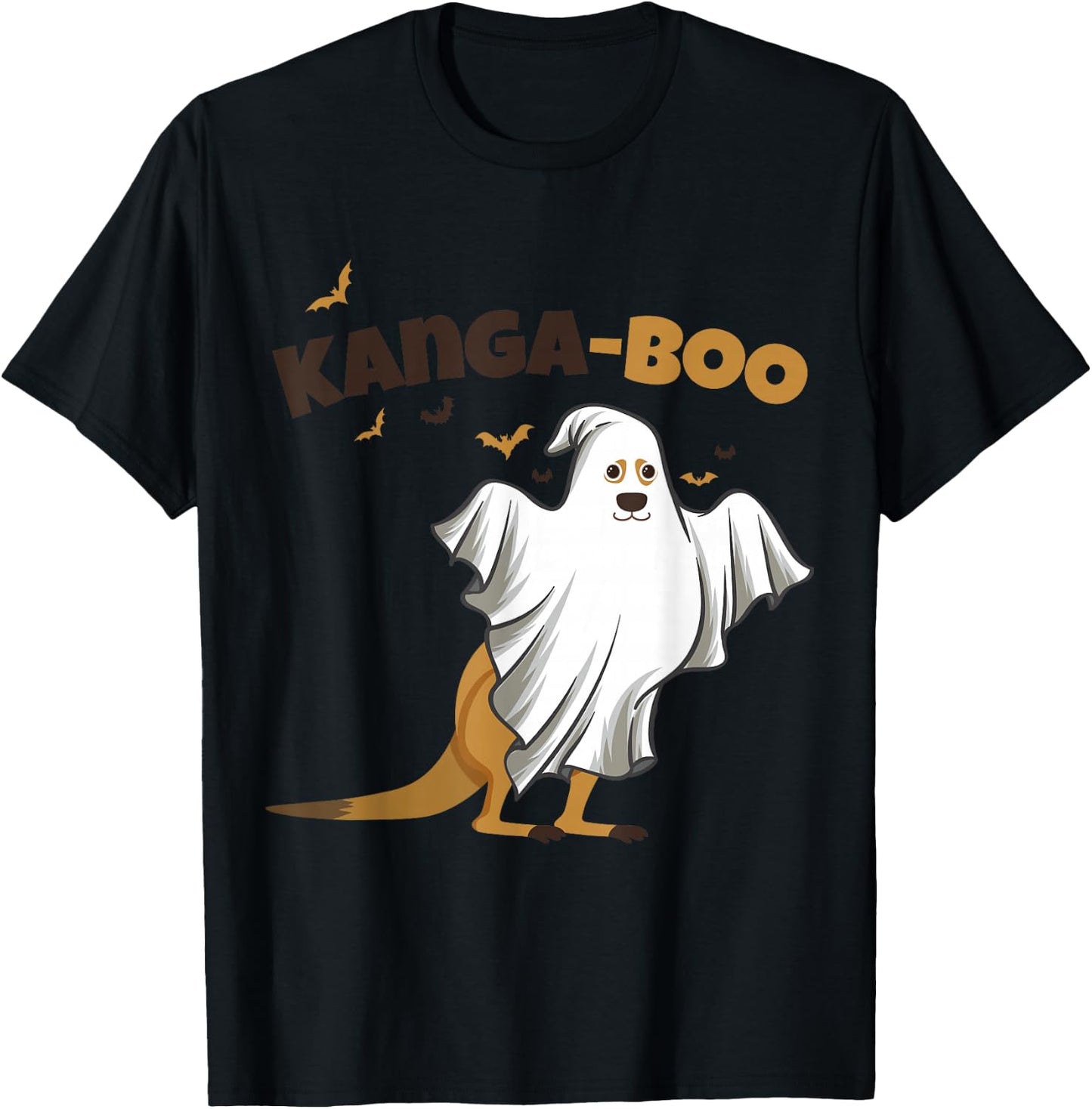 Kangaroo Lover Kanga boo animal Halloween kids Funny Ghost T-Shirt - T-Shirt | Black
