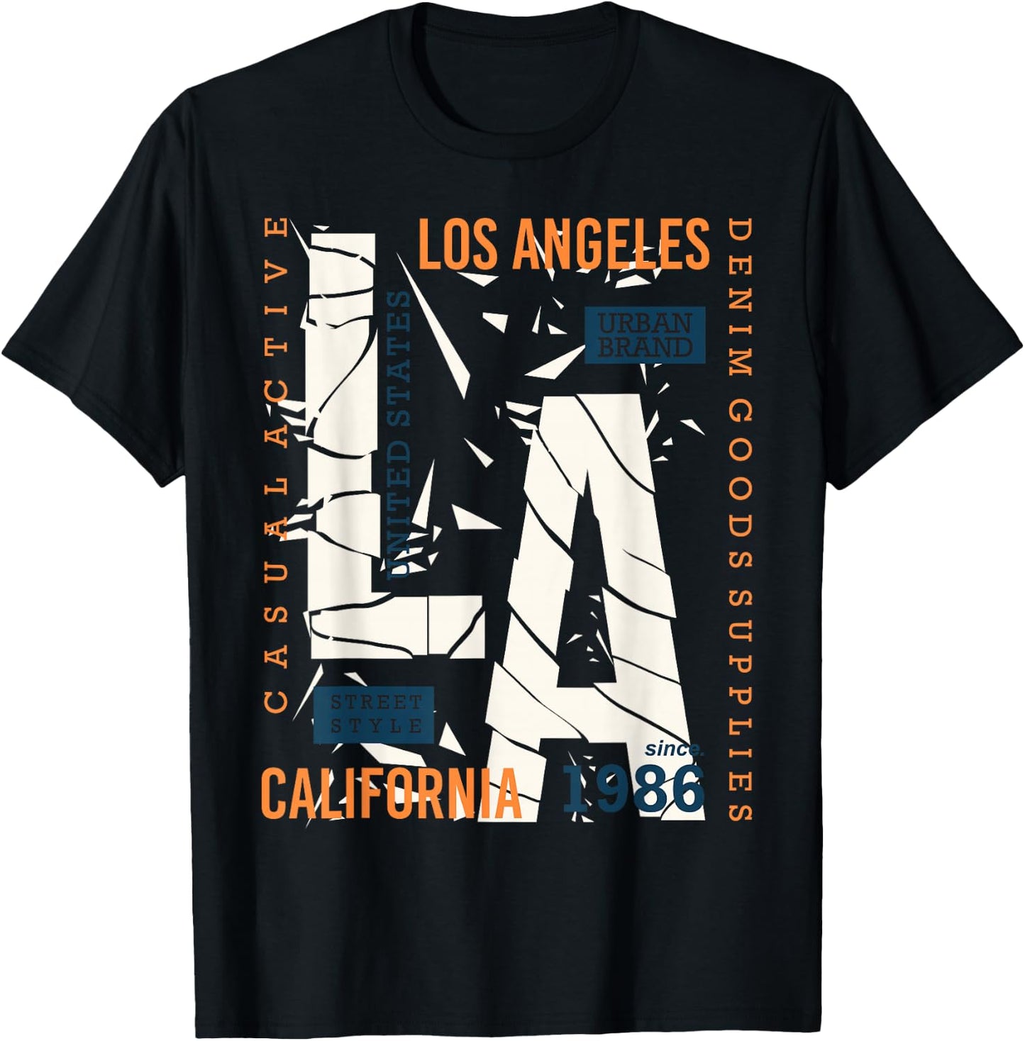 Los Angeles LA California T-Shirt - T-Shirt | Black