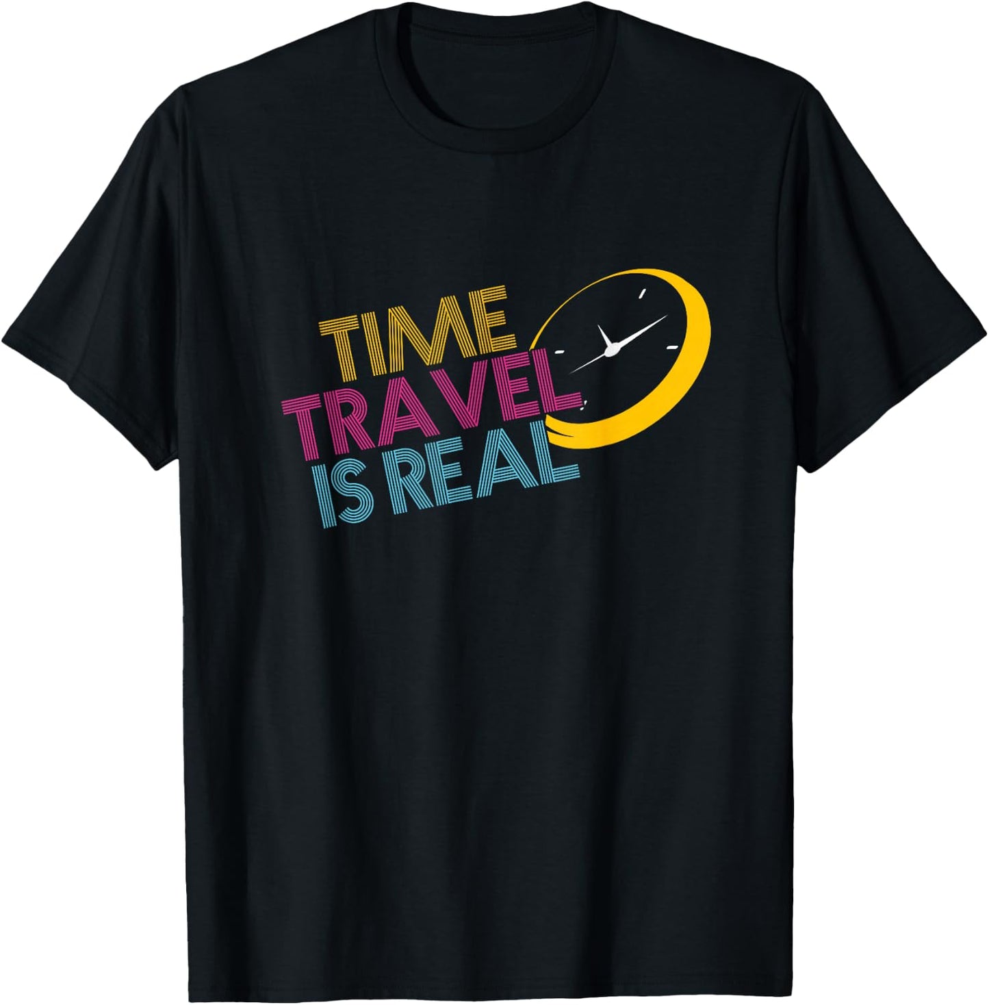 Time Travel Is Real | Steampunk Time Science | Time Traveler T-Shirt - T-Shirt | Black