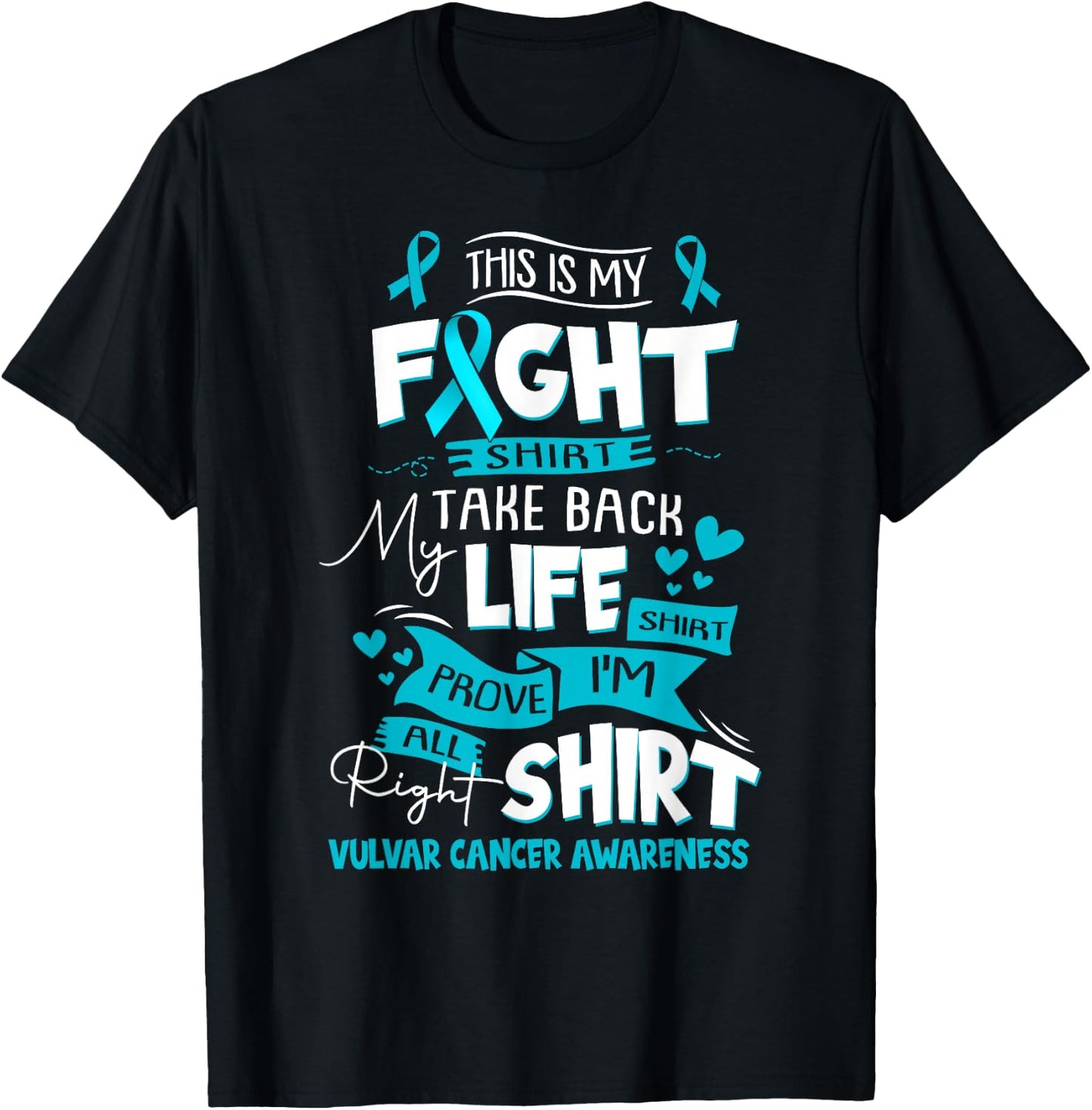 Vulvar Cancer Awareness This Is My Fight T-Shirt - T-Shirt | Black
