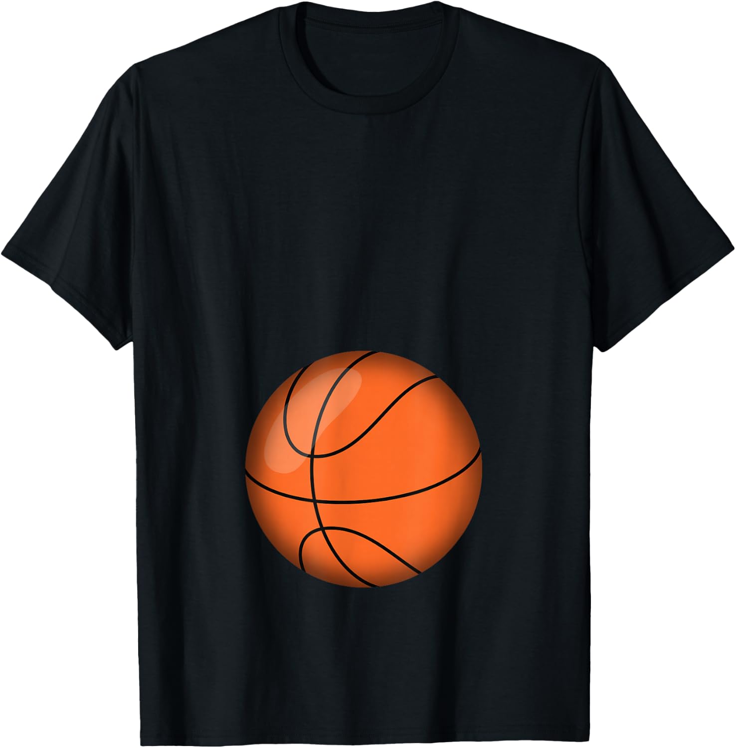 Funny Basketball Player Baby Belly Mum T-Shirt - T-Shirt | Black
