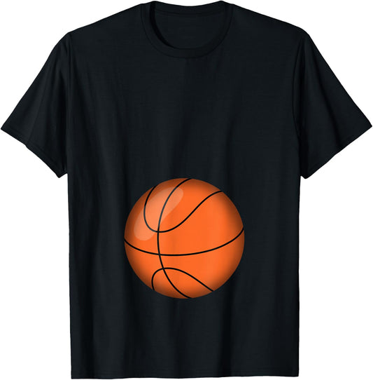 Funny Basketball Player Baby Belly Mum T-Shirt - T-Shirt | Black