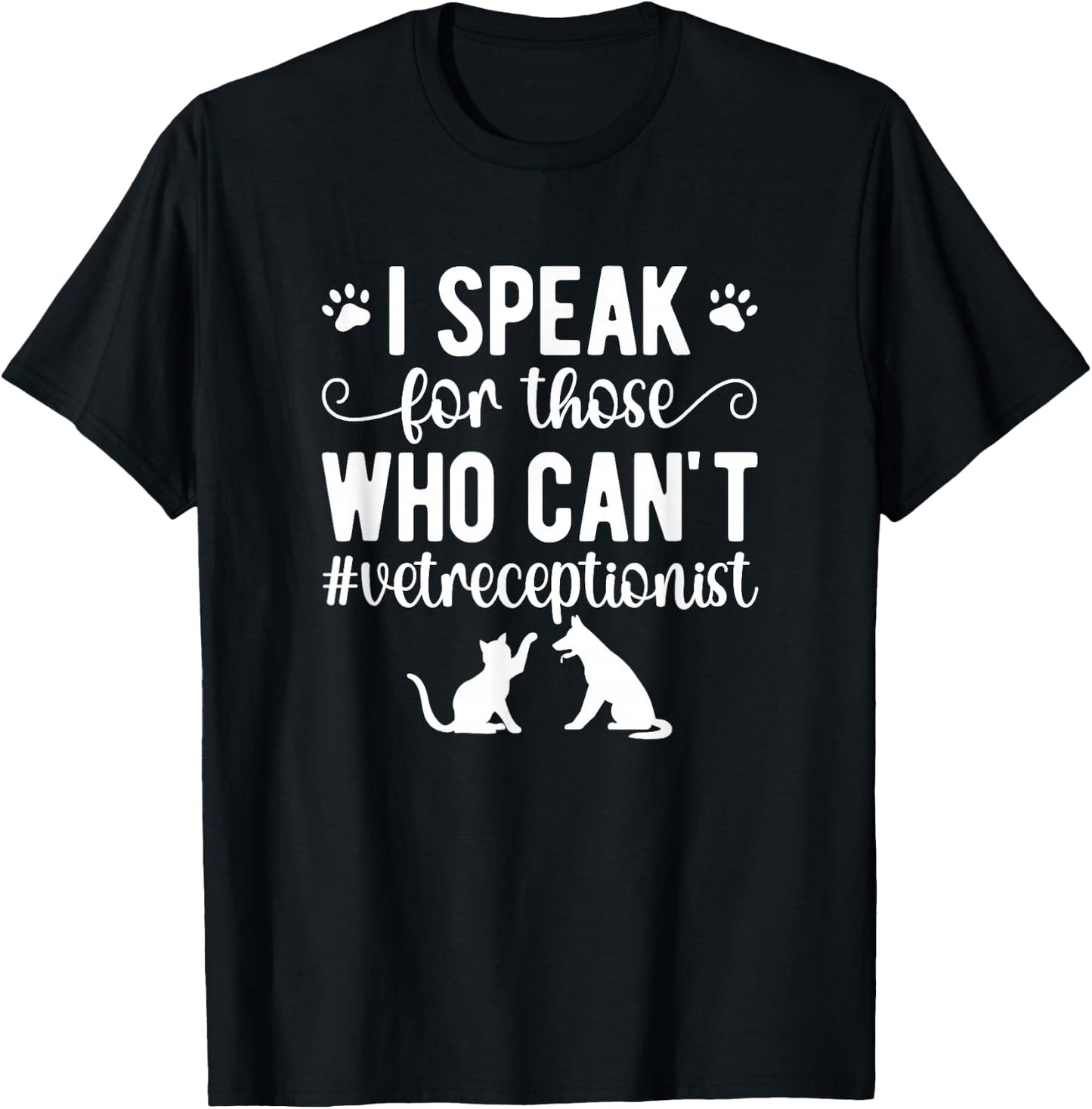 Vet Receptionist Appreciation Veterinary Receptionist T-Shirt - T-Shirt | Black