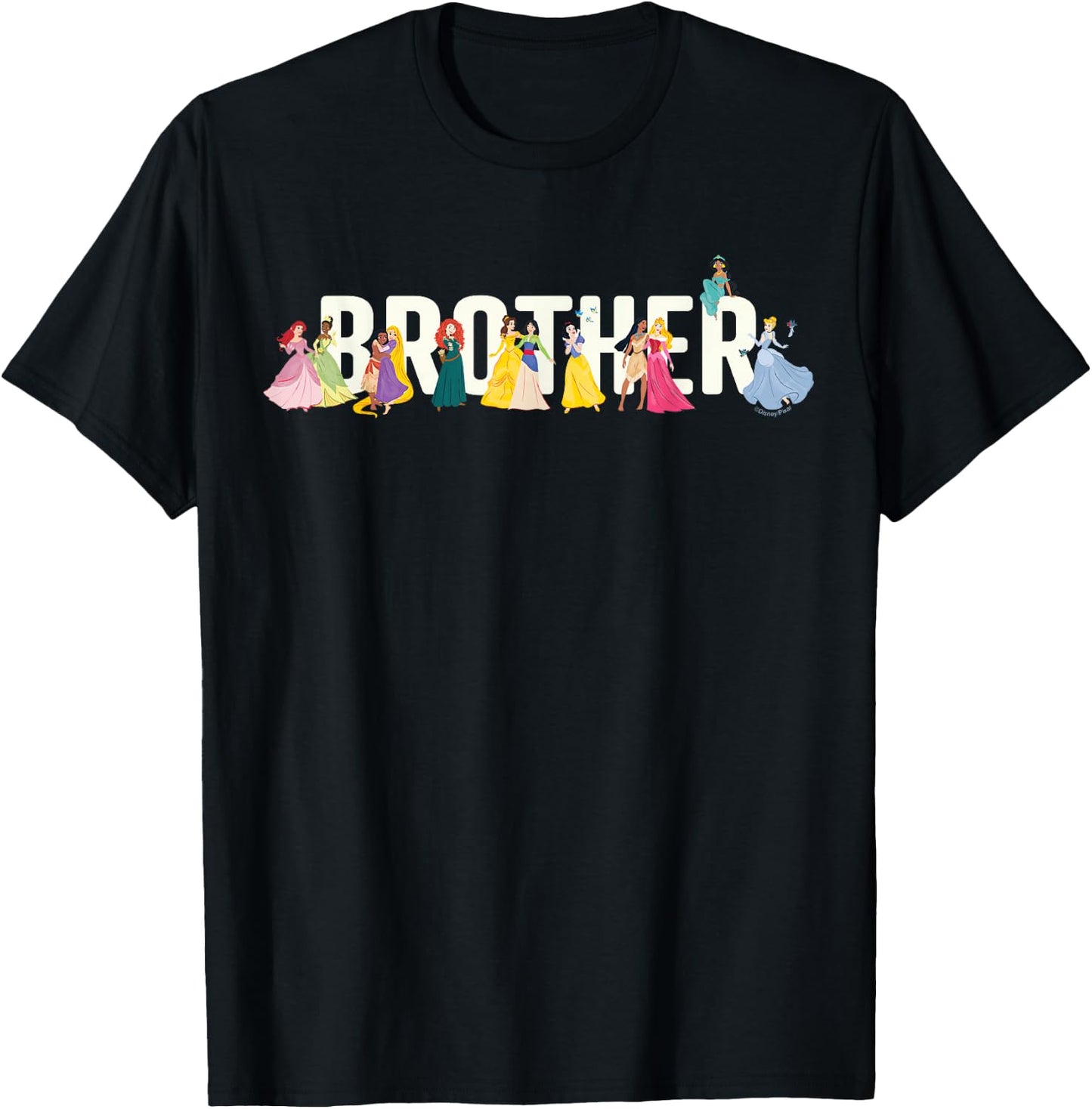 Disney Princess Squad Brother Family Trip Vacation Reunion T-Shirt - T-Shirt | Black