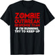 Funny Zombie Running Designs Women Runner Athletes T-Shirt - T-Shirt | Black