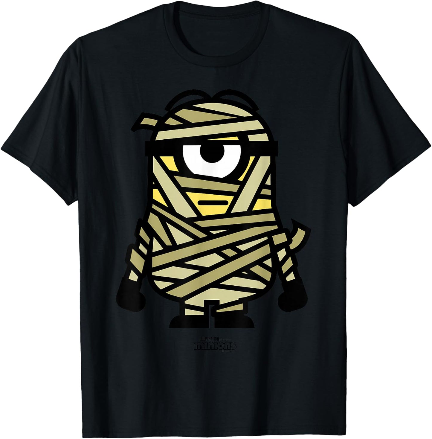 Minions Monsters Mummy Stuart Halloween T-Shirt - T-Shirt | Black