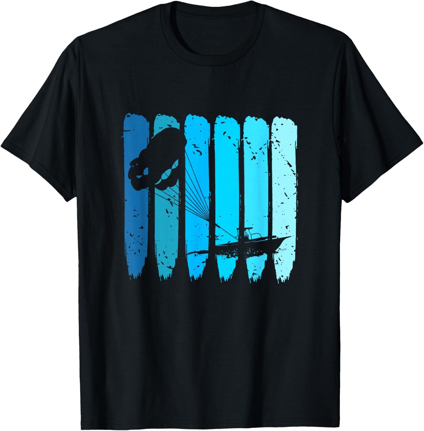Retro Parasailing Parakiter Parakiting Parasail Parasailer T-Shirt - T-Shirt | Black