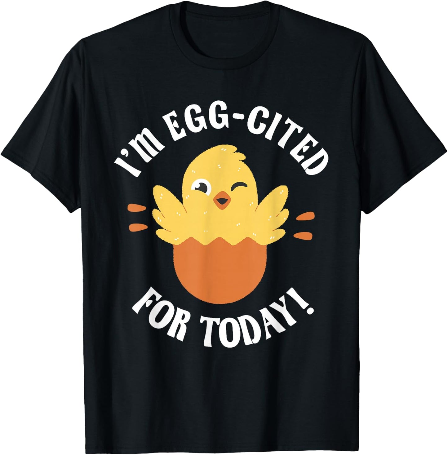 Chicks Design Chicken Lover Egg-Cited Hatching Chick Design Funny Easter Chicks -Kids T-Shirt - T-Shirt | Black