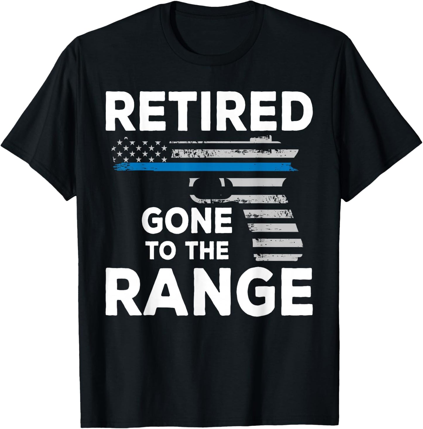 Police Officer Retirement Gun Enthusiast Shooting Range T-Shirt - T-Shirt | Black