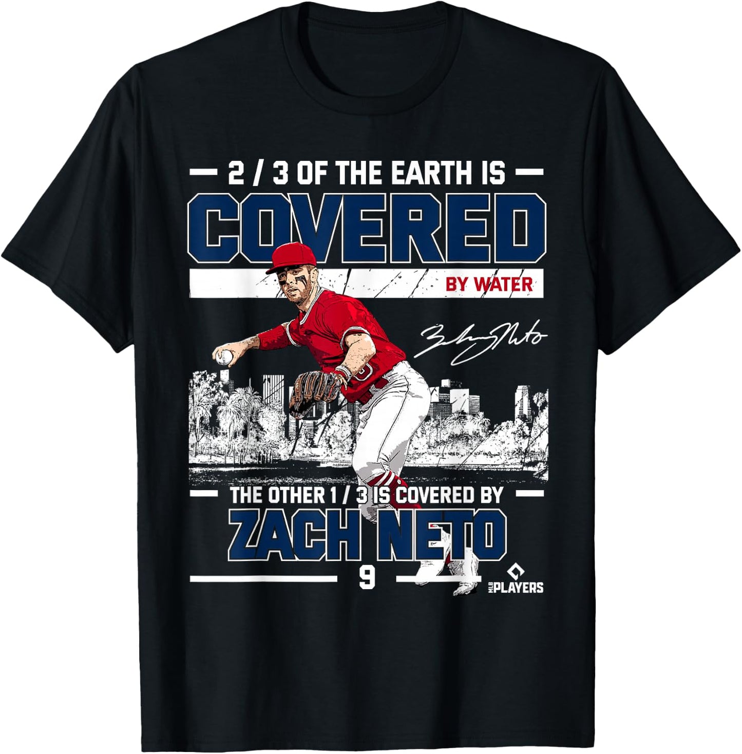 Covered Zach Neto Los Angeles MLBPA T-Shirt - T-Shirt | Black