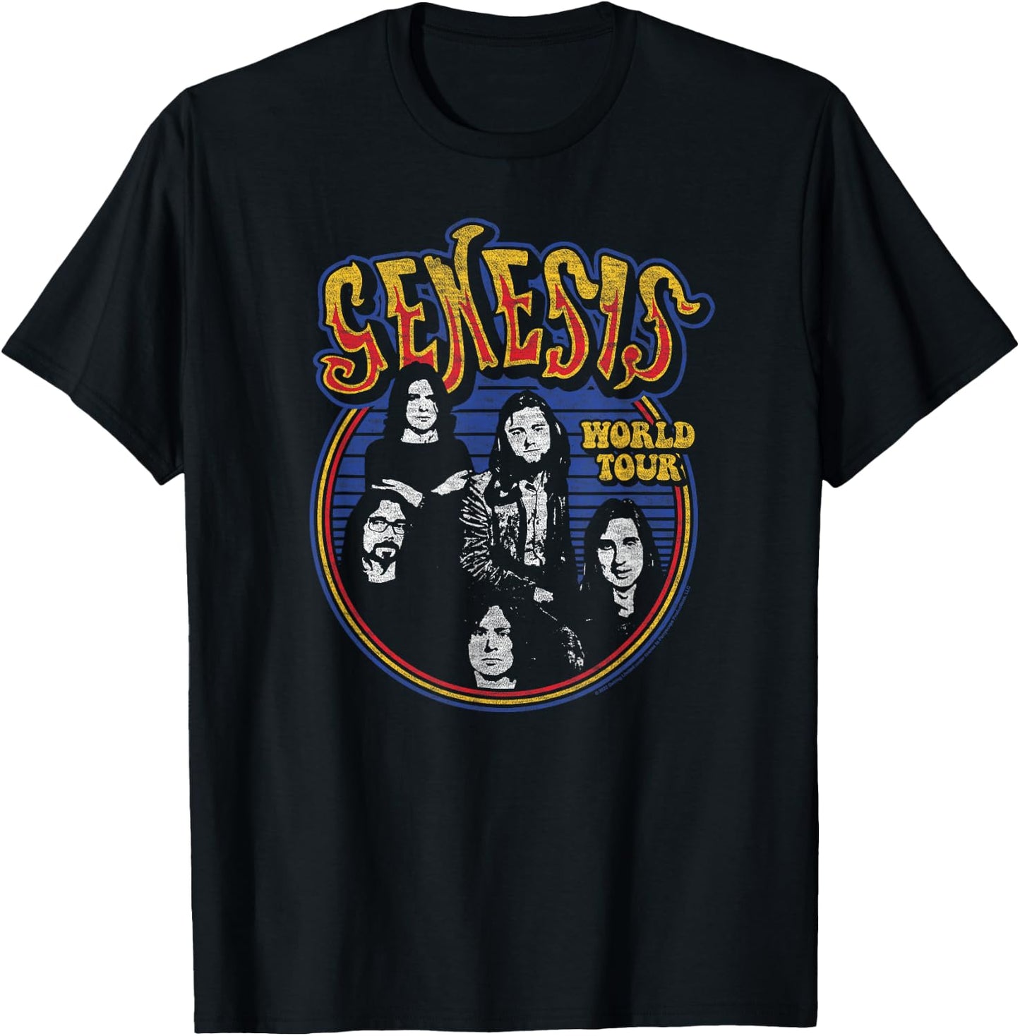 Genesis - World Tour Group Members T-Shirt - T-Shirt | Black