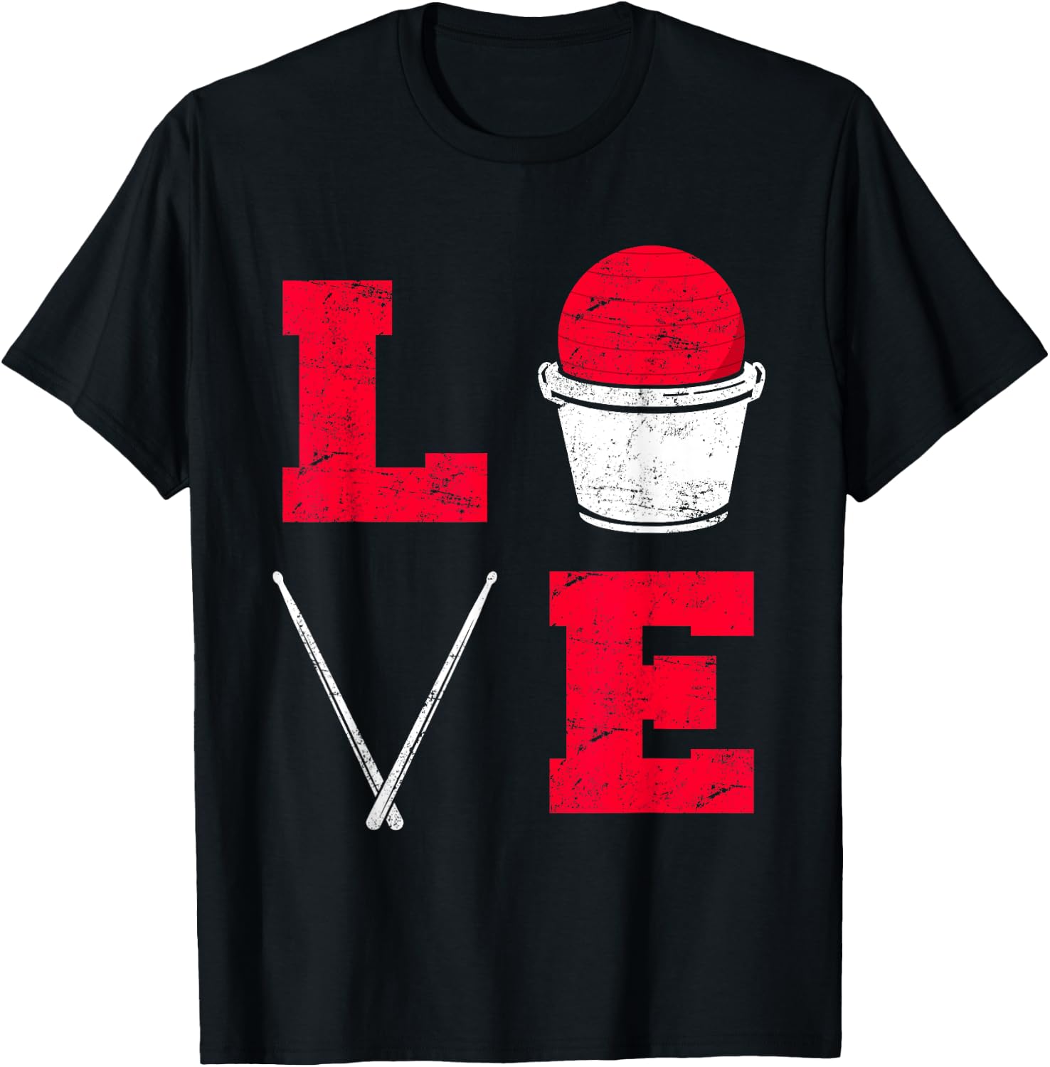 Cardio Drumming Love Fitness Class Gym Workout Exercise T-Shirt - T-Shirt | Black