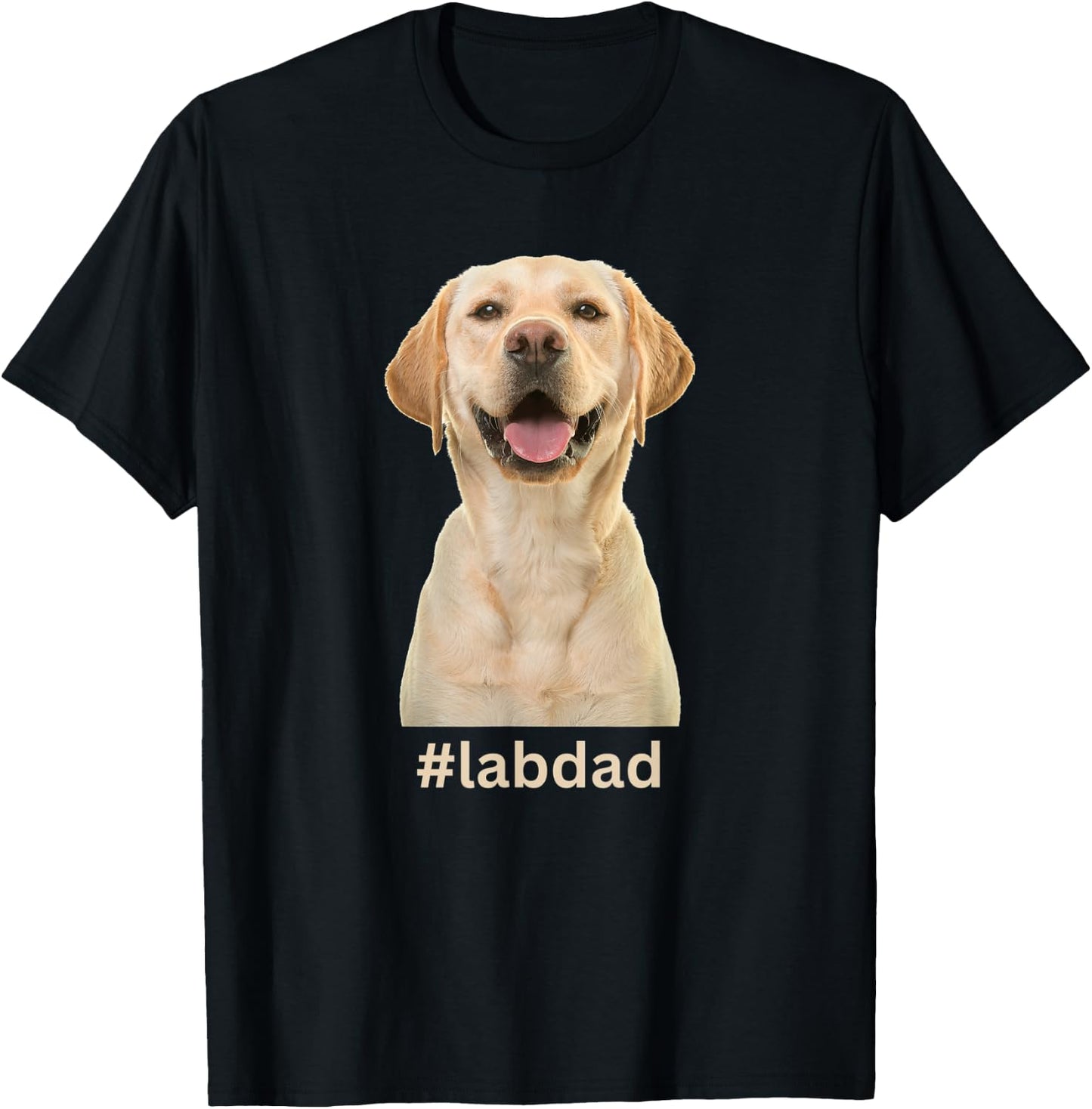 Tan Labrador Retriever Lab Dad T-Shirt - T-Shirt | Black