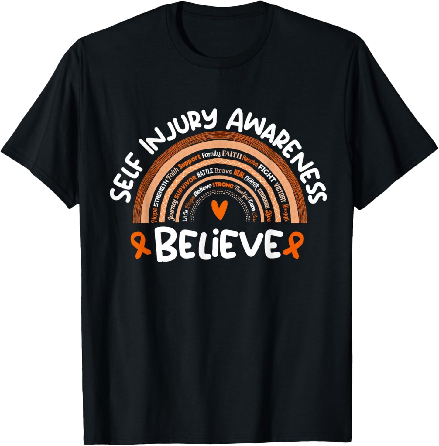 Self Injury Awareness Month Stuff | Self Injury Awareness T-Shirt - T-Shirt | Black