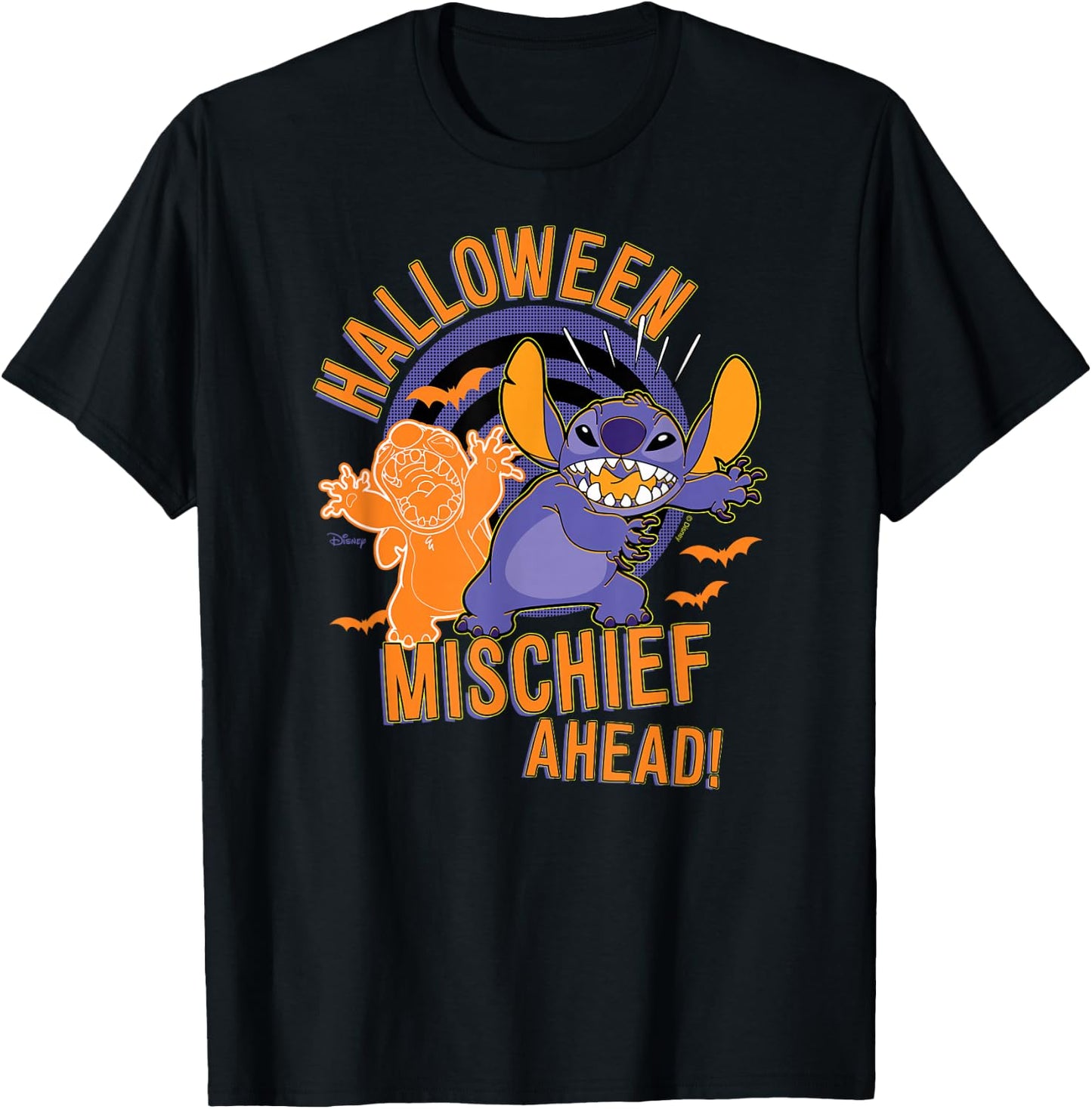 Lilo & Stitch - Halloween Mischief Ahead T-Shirt - T-Shirt | Black