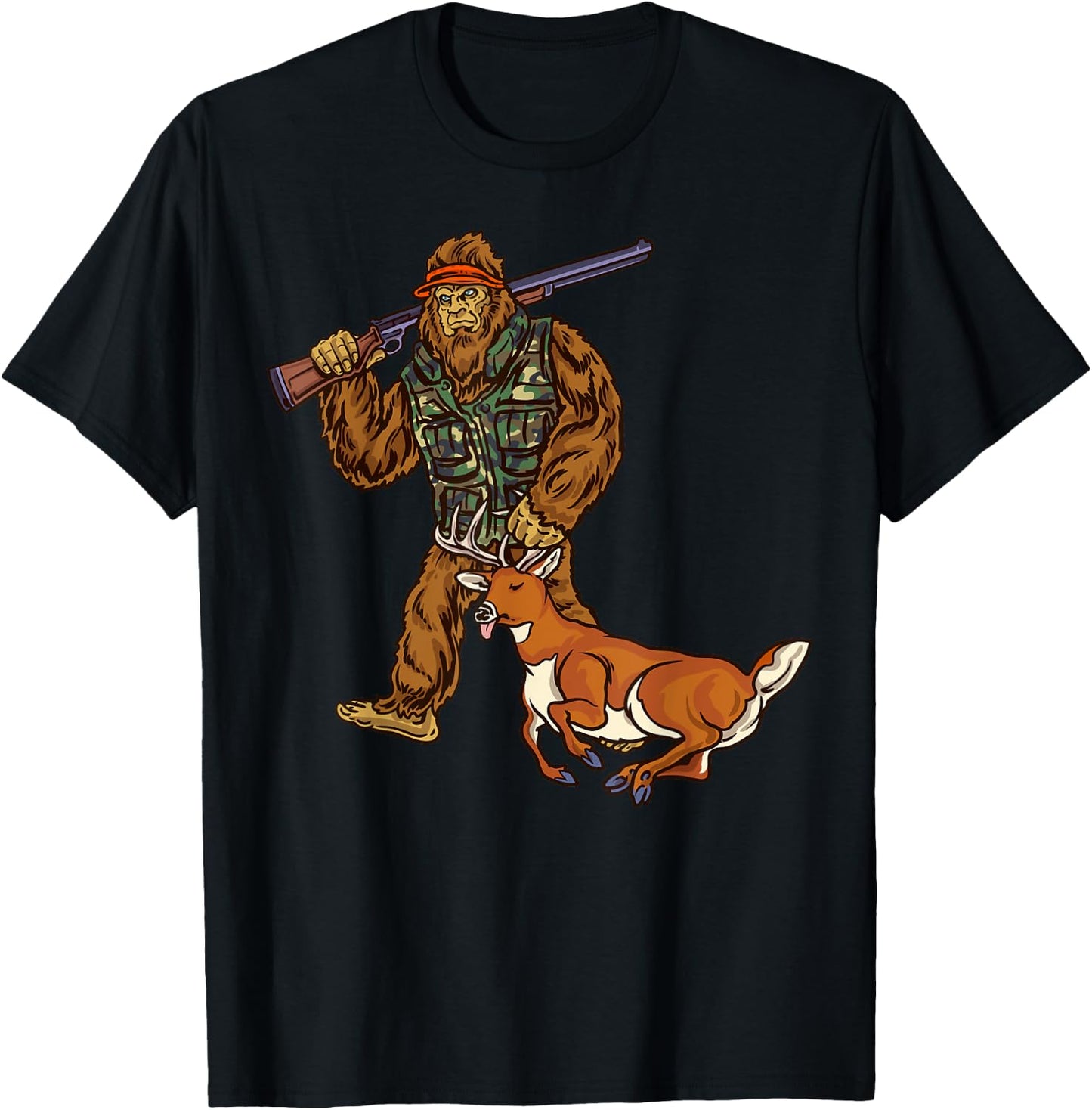 Northern Outdoors White Tail Deer Collection Black Men's Deer Hunting Bigfoot Hunter T-Shirt - T-Shirt | Black