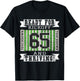 65th Football Birthday Party - 65 Years Old Football Fan T-Shirt - T-Shirt | Black