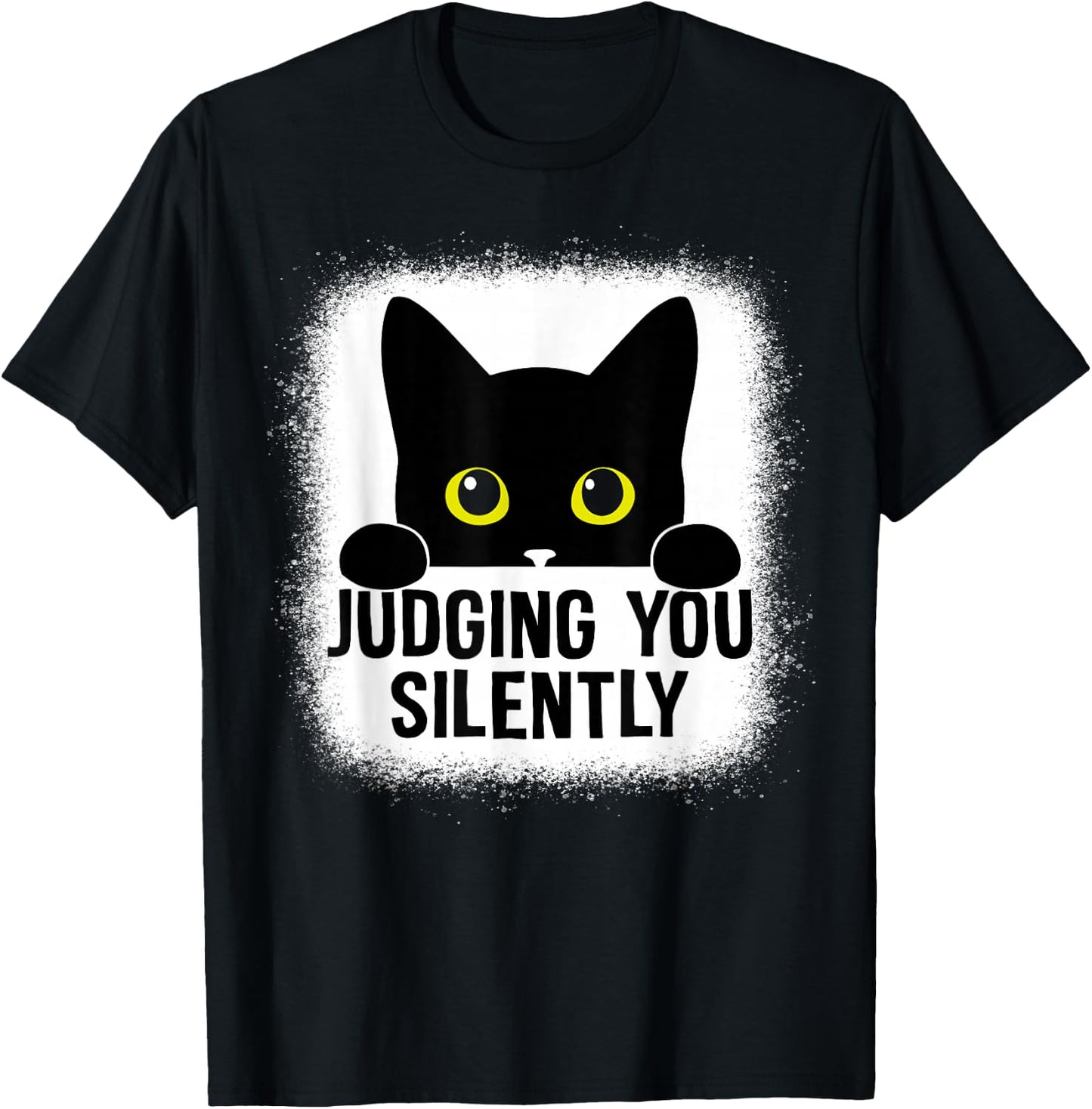 Funny Cat Judging You Silently Sarcastic Cat T-Shirt - T-Shirt | Black
