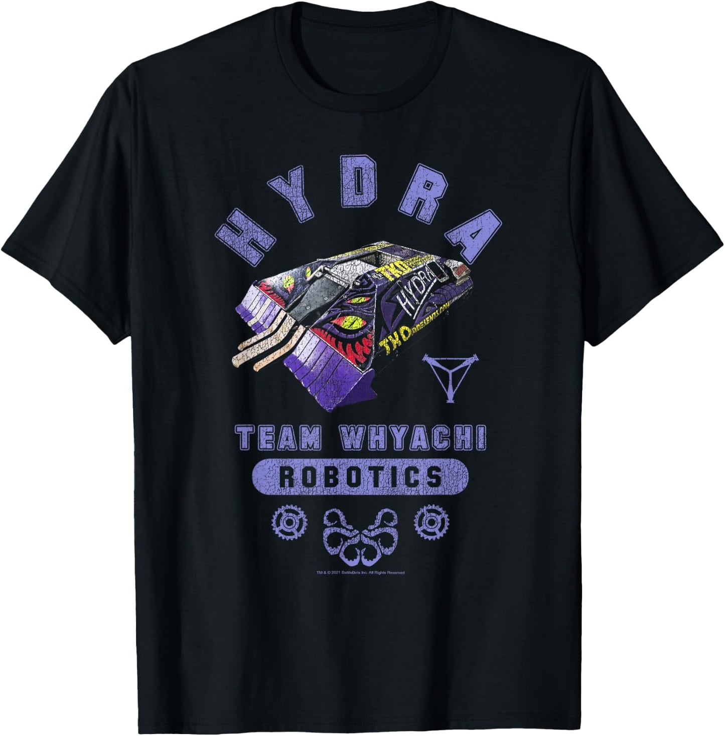BattleBots Hydra Team Whyachi Robotics Collegiate T-Shirt - T-Shirt | Black