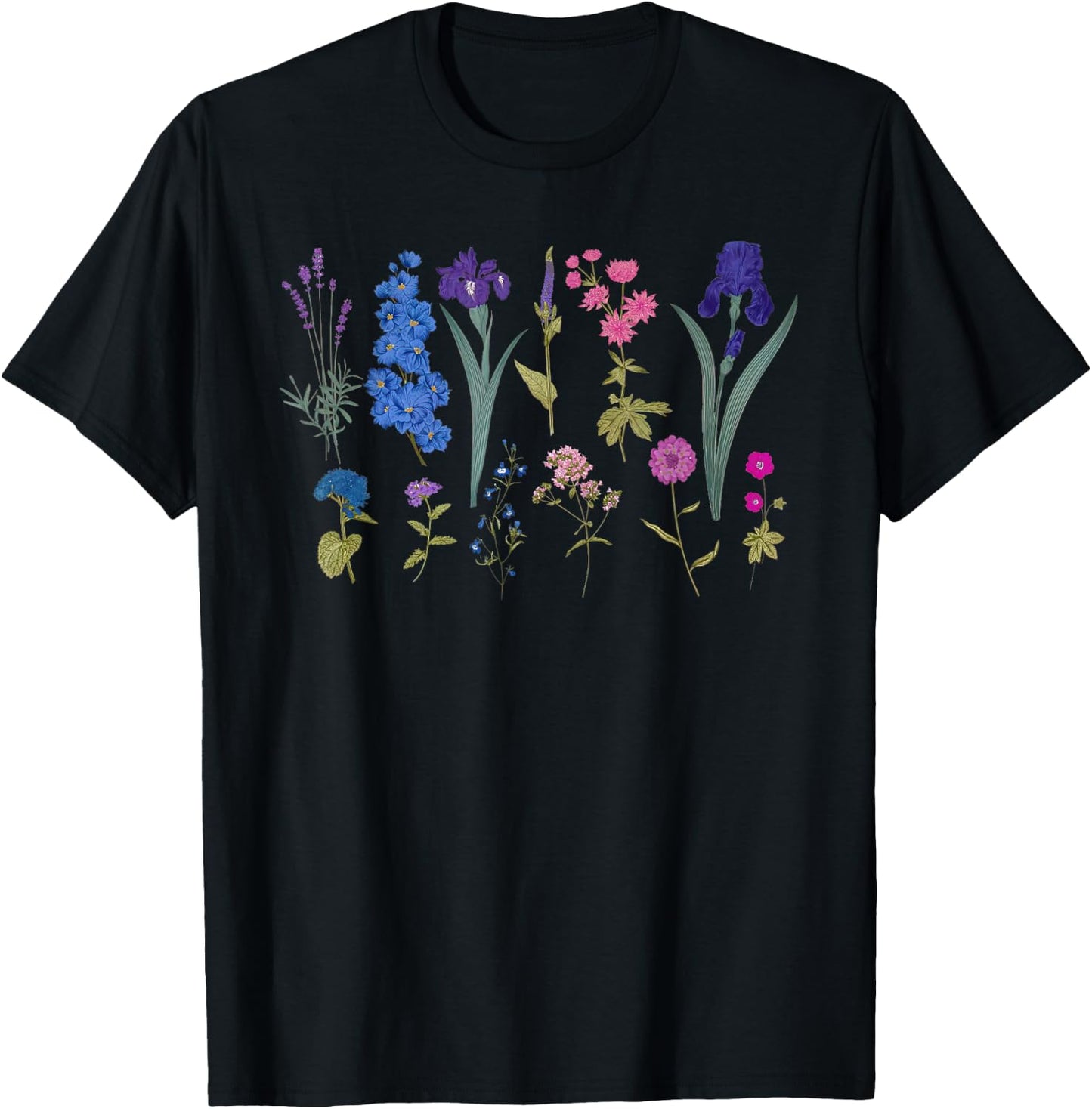 Subtle Bi Pride Bisexual Pride Bi Flag Wildflower T-Shirt - T-Shirt | Black