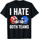 I hate Both Teams Football Helmet Funny American Football T-Shirt - T-Shirt | Black