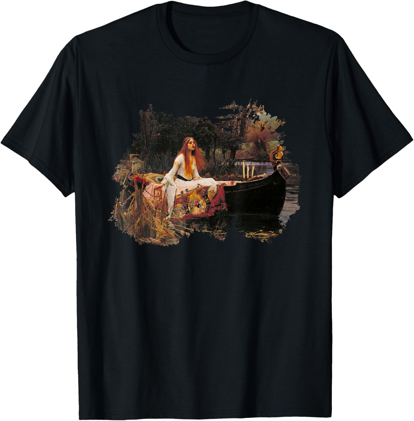 The Lady of Shalott Grunge T-Shirt - T-Shirt | Black