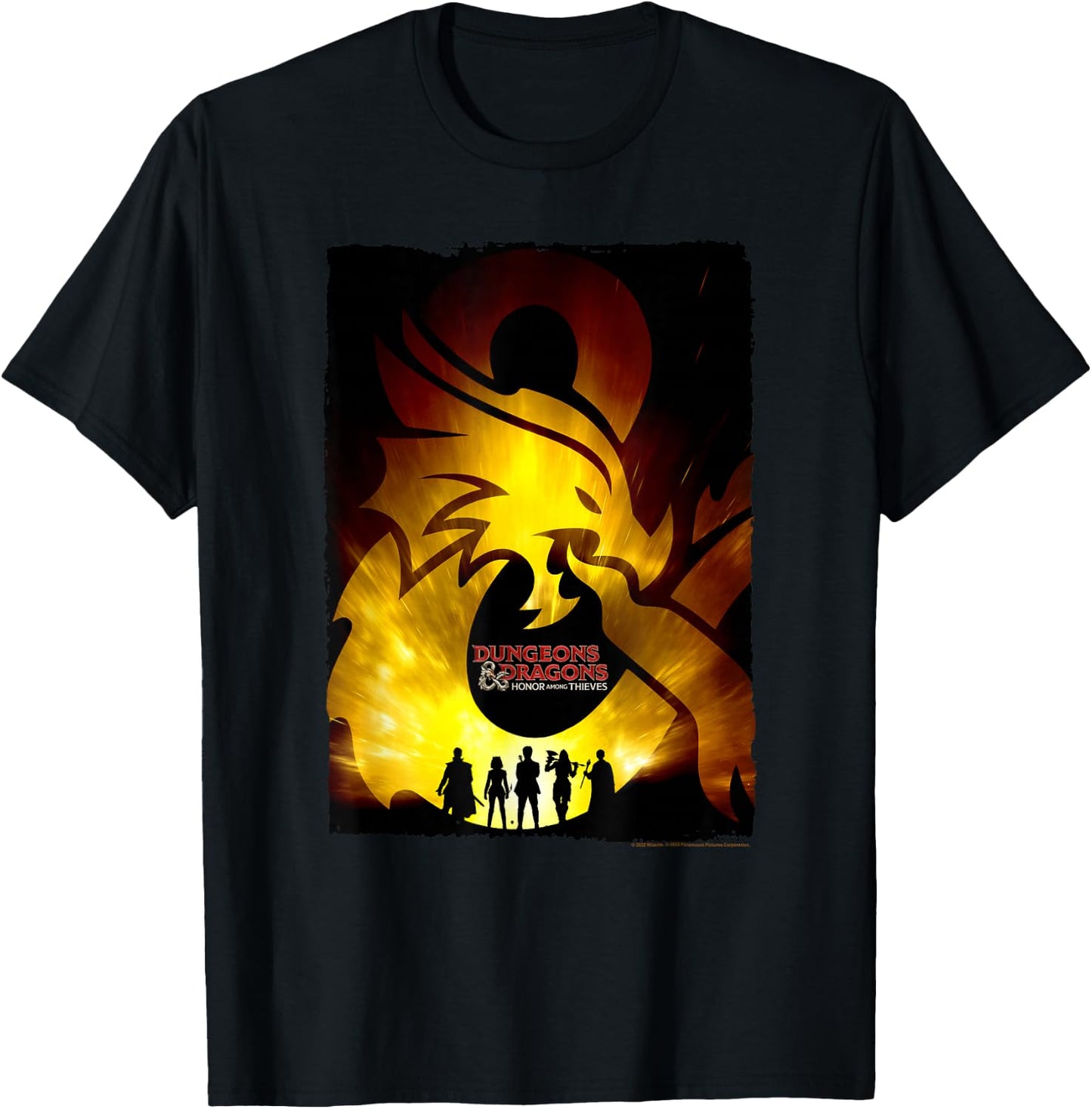 Dungeons & Dragons: Honor Among Thieves Party Silhouette T-Shirt - T-Shirt | Black