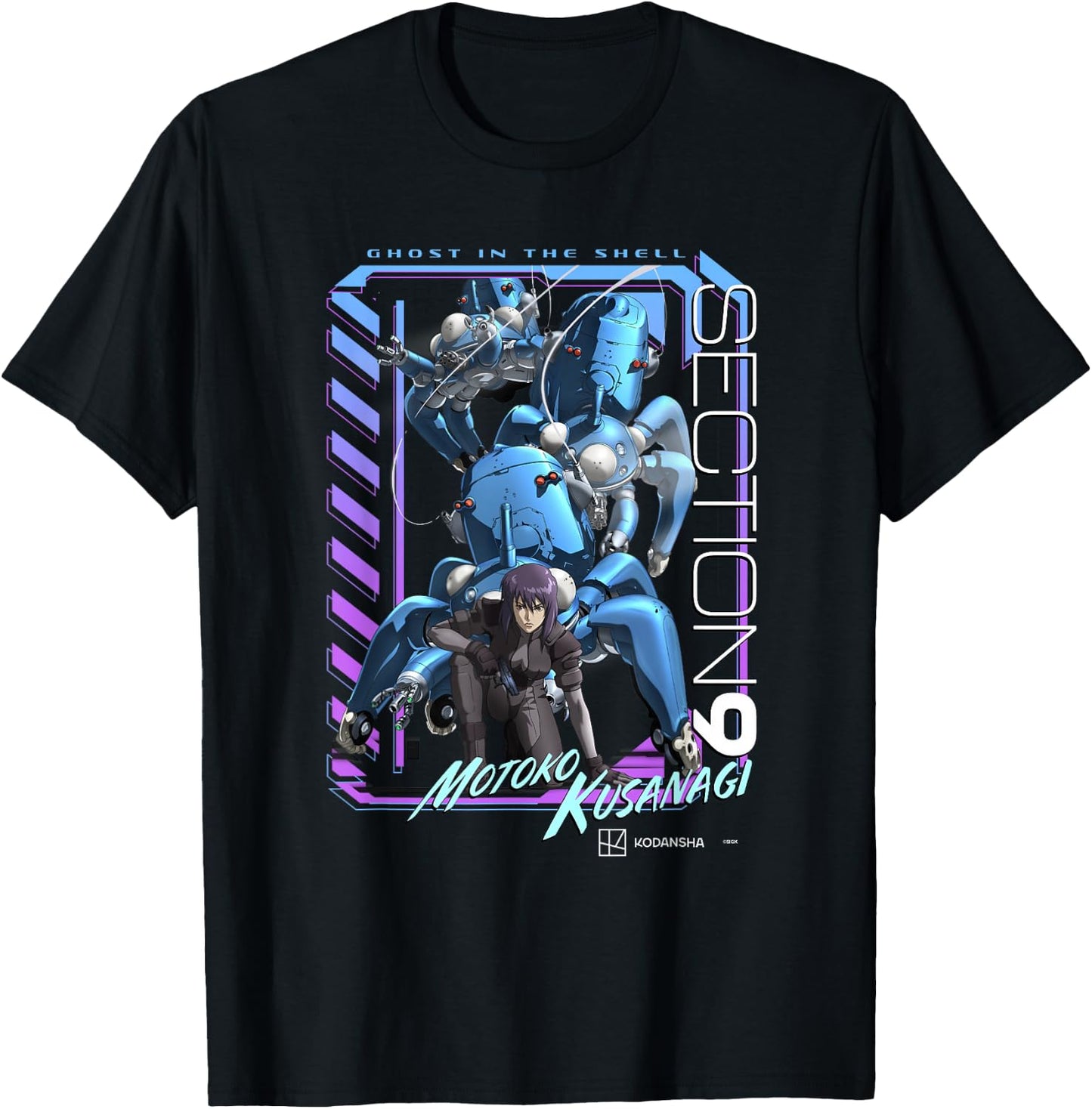 Ghost in the Shell: Stand Alone Complex Neon Section 9 T-Shirt - T-Shirt | Black