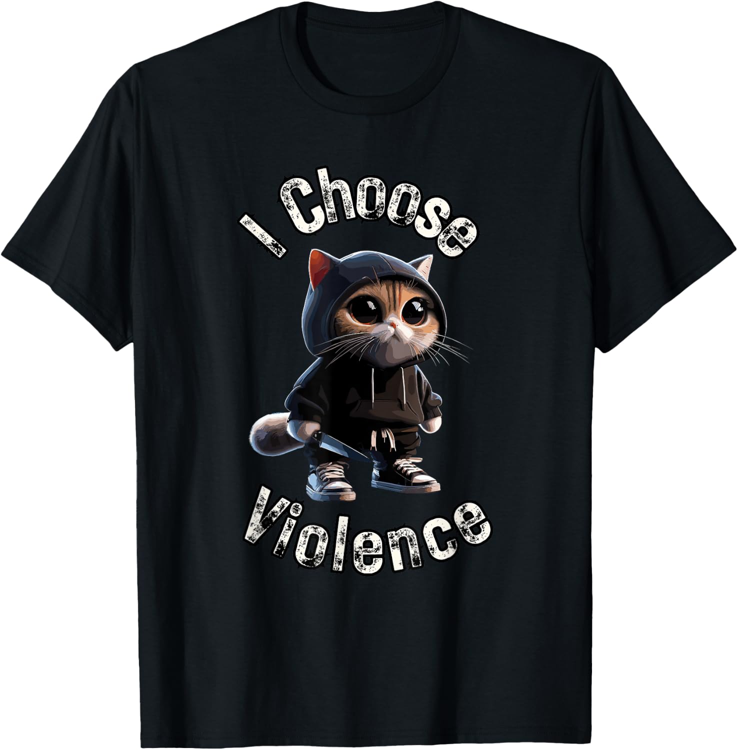 I Choose Violence Cat Women T-Shirt - T-Shirt | Black