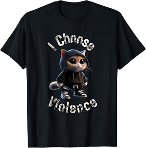 I Choose Violence Cat Women T-Shirt - T-Shirt | Black