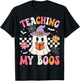 Groovy Teaching My Boos Teacher Ghost Halloween Teacher T-Shirt - T-Shirt | Black