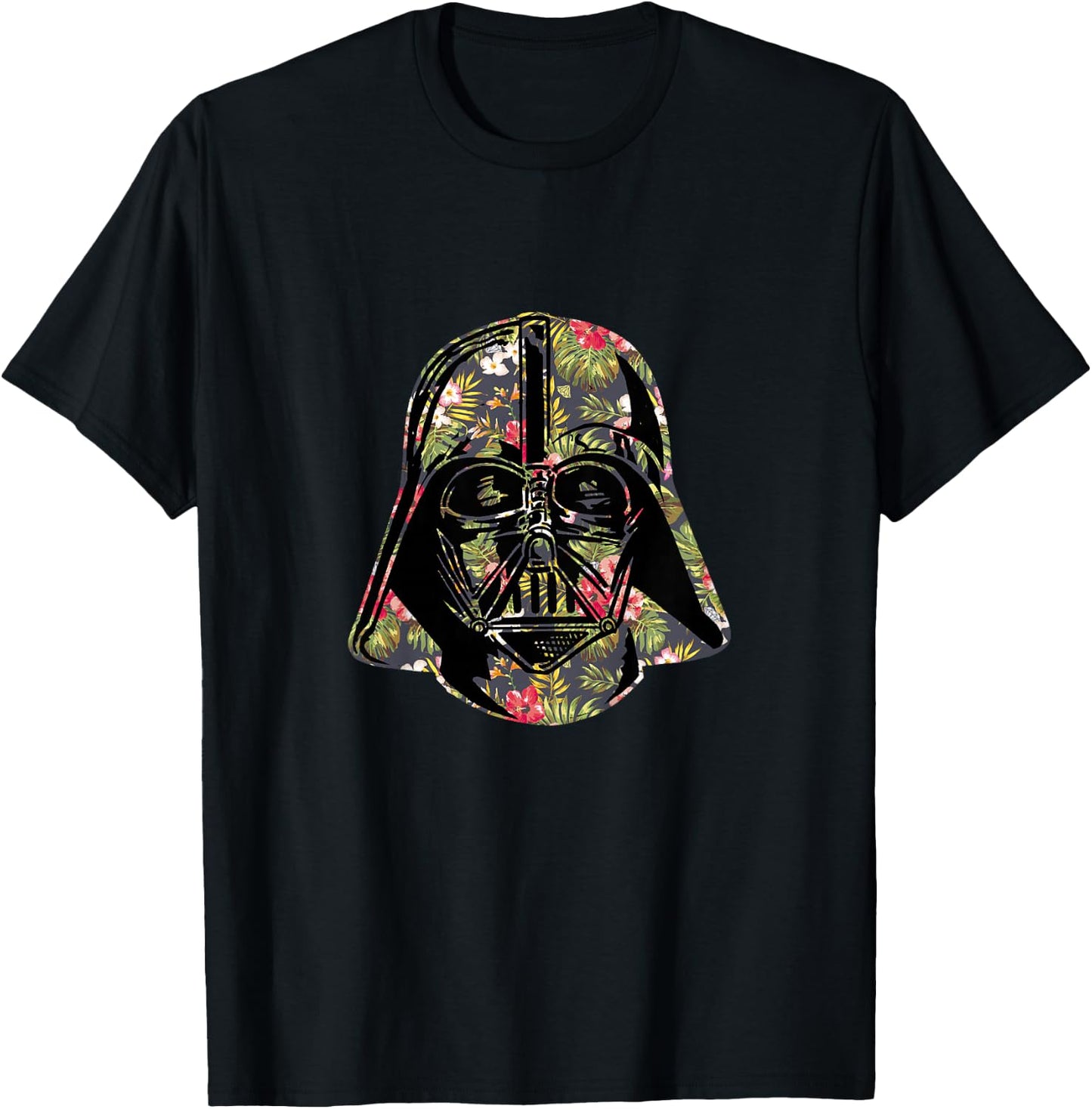 Star Wars Classic Darth Vader Floral Tropical Helmet T-Shirt - T-Shirt | Black