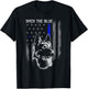Back The Blue Thin Blue Line Flag German Shepherd Police T-Shirt - T-Shirt | Black