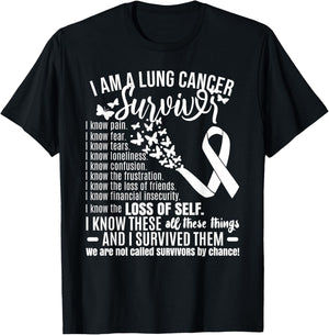 I Am A Lung Cancer Survivor T-Shirt - T-Shirt | Black