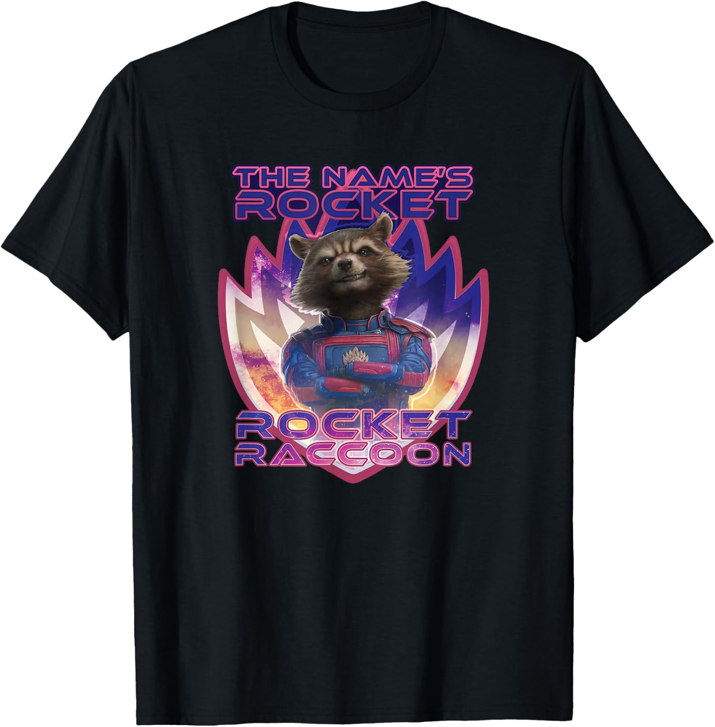 Marvel Guardians of The Galaxy 3 The Name’s Rocket Raccoon T-Shirt - T-Shirt | Black