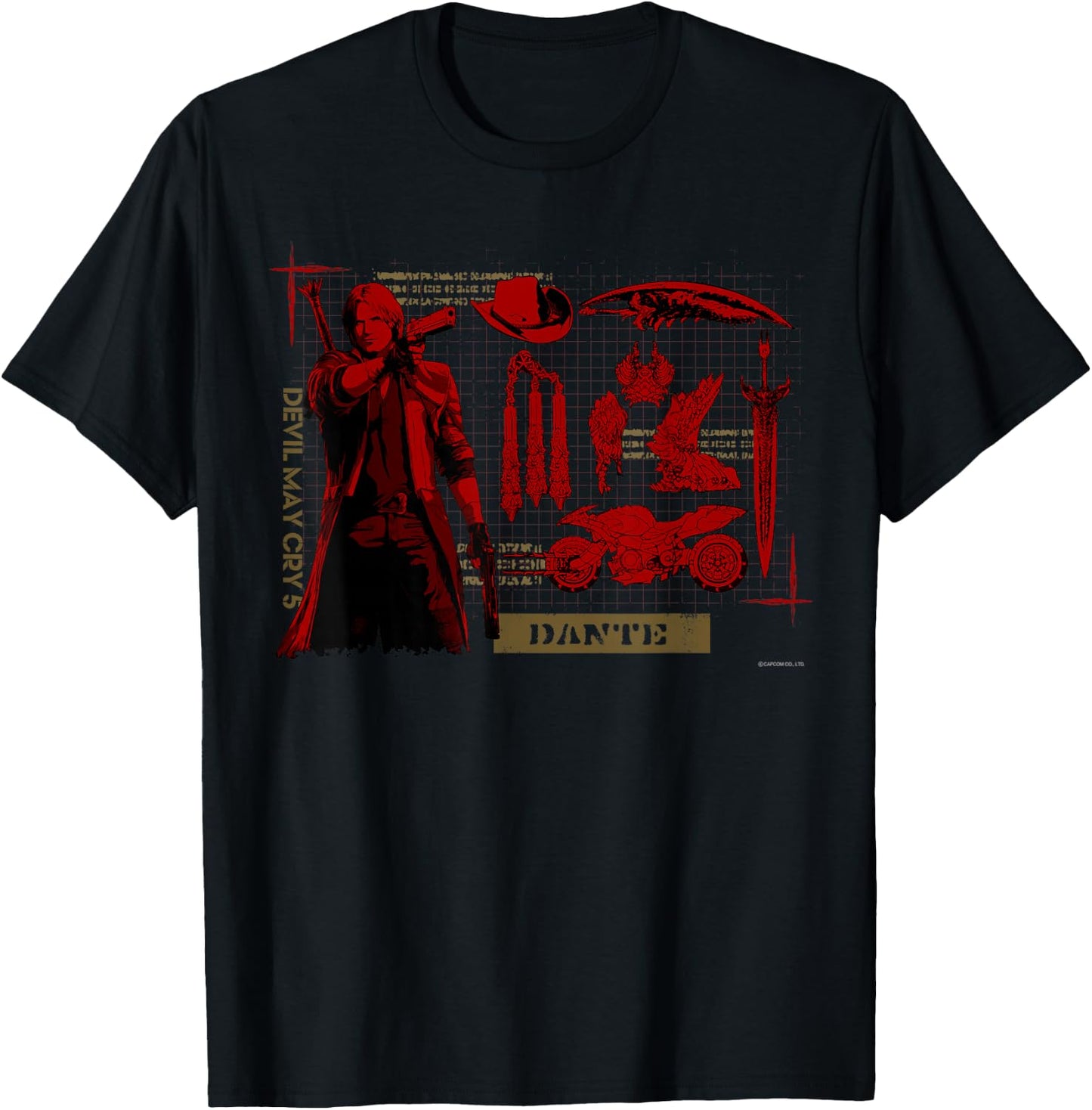 Devil May Cry 5 Dante T-Shirt - T-Shirt | Black