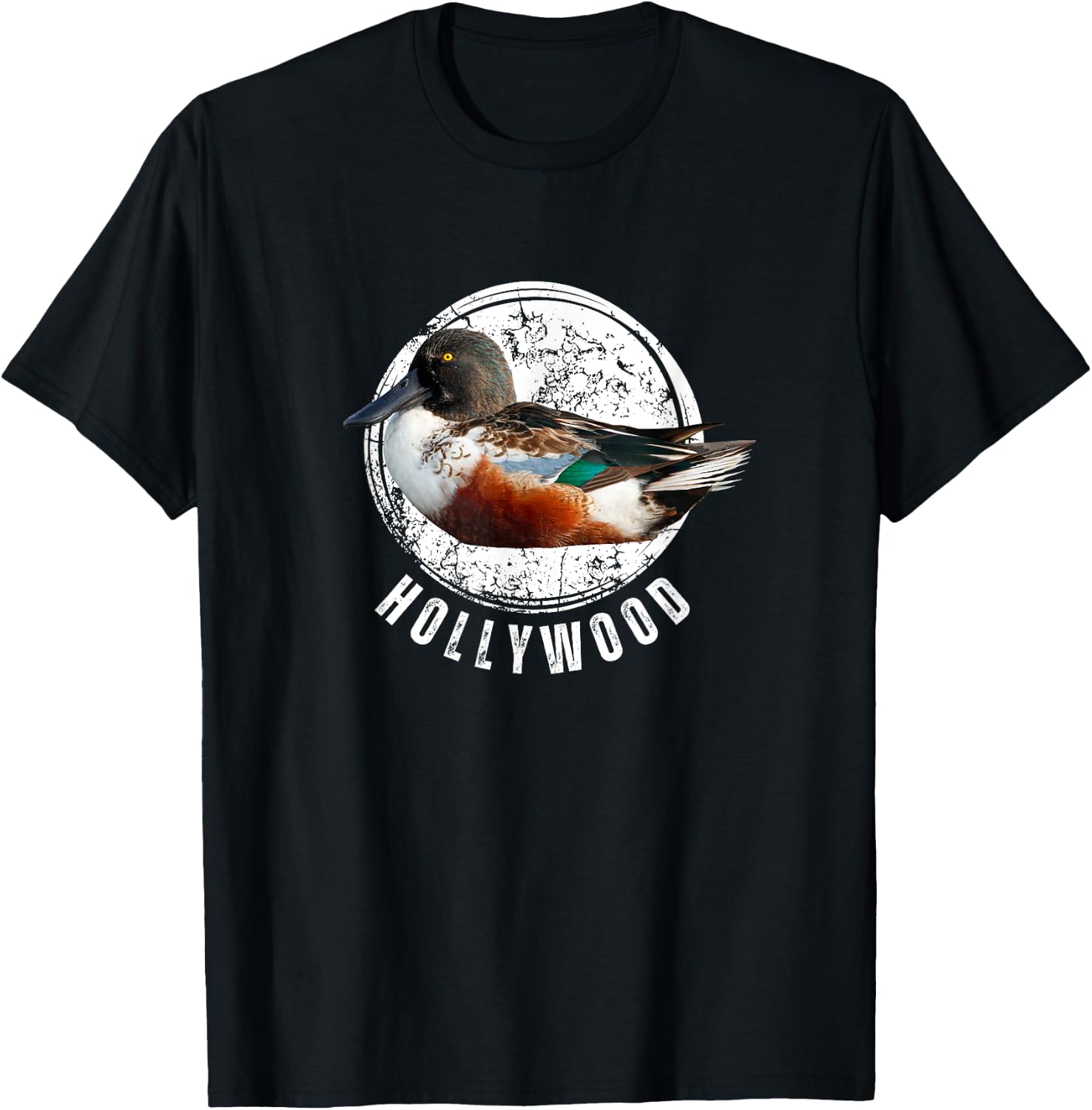 Duck Hunting Shirt Shoveler Hollywood Spoonie Mallard T-Shirt - T-Shirt | Black
