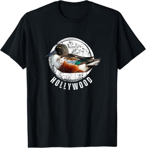 Duck Hunting Shirt Shoveler Hollywood Spoonie Mallard T-Shirt - T-Shirt | Black