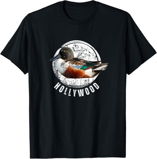 Duck Hunting Shirt Shoveler Hollywood Spoonie Mallard T-Shirt - T-Shirt | Black