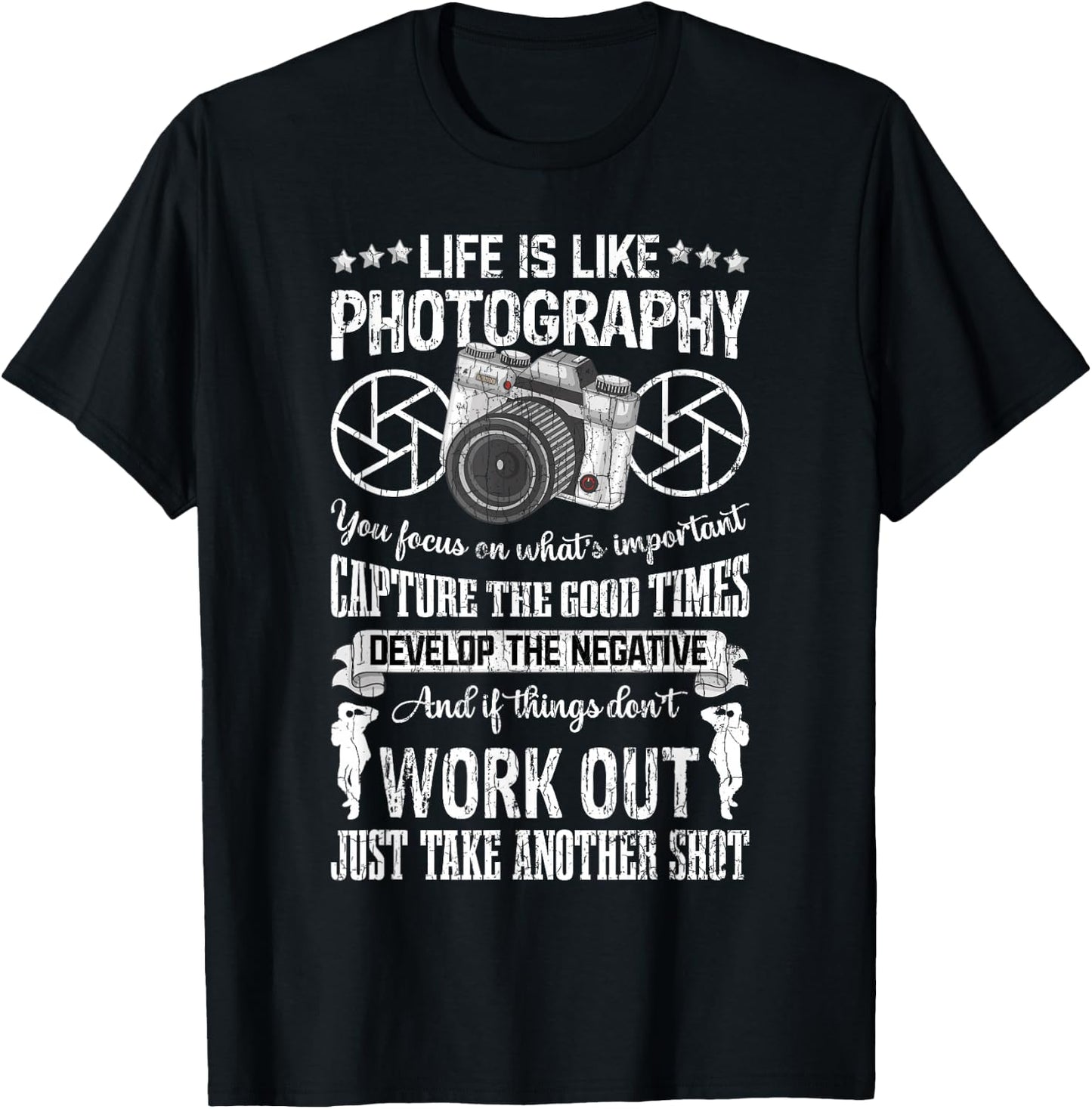Das Leben ist wie Fotografie Funny Photographer Graphic T-Shirt - T-Shirt | Black
