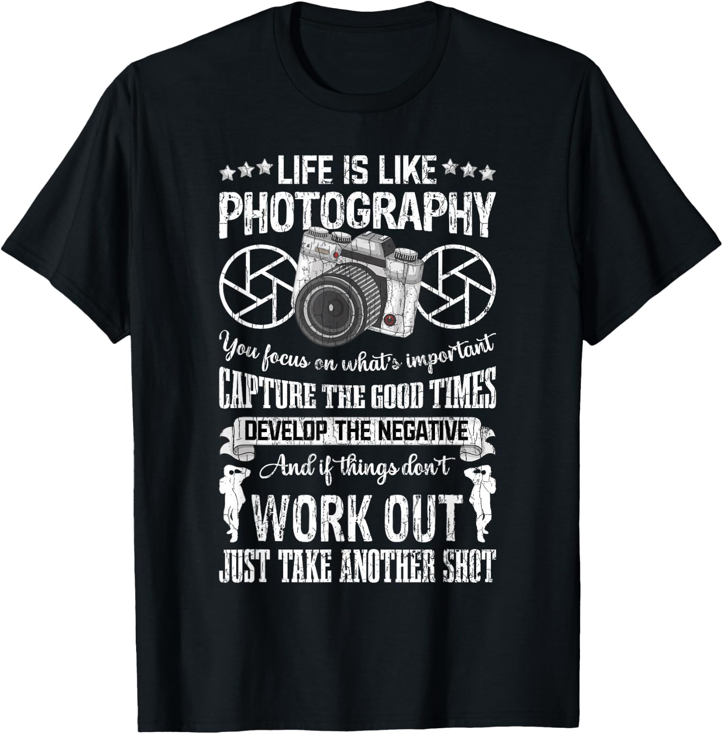 Das Leben ist wie Fotografie Funny Photographer Graphic T-Shirt - T-Shirt | Black