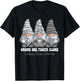 Parkinson's Disease Awareness Month Gray Ribbon Gnomies T-Shirt - T-Shirt | Black