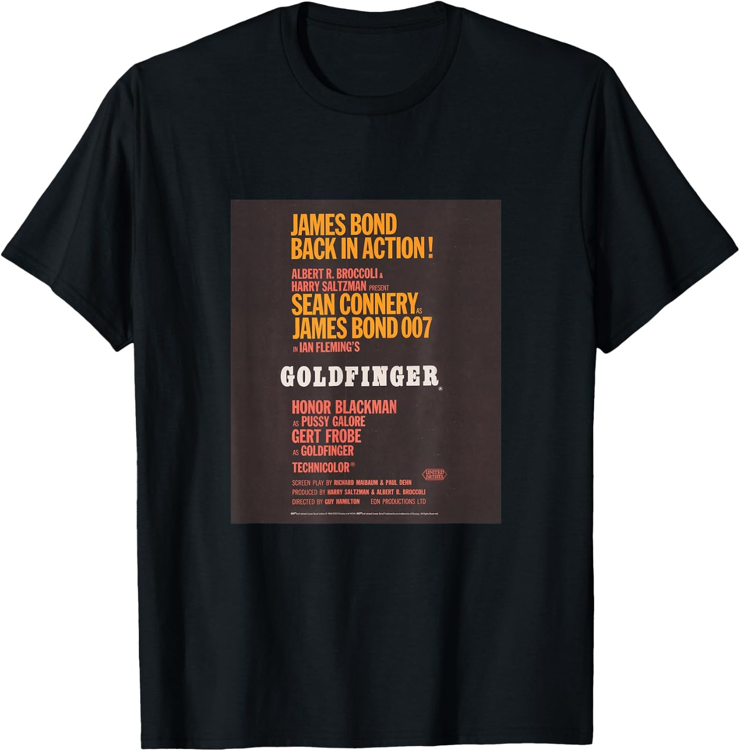 Official James Bond 007 Goldfinger T-Shirt - T-Shirt | Black