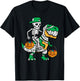 Skeleton Green Cap Dino Toddler Boys Halloween Kids Youth T-Shirt - T-Shirt | Black