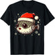 Pufferfish Christmas Santa Hat Puffer Fish Lovers Blowfish T-Shirt - T-Shirt | Black